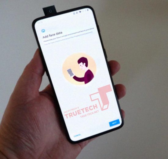 OnePlus 7 hands-on photo appears showing pop-up camera