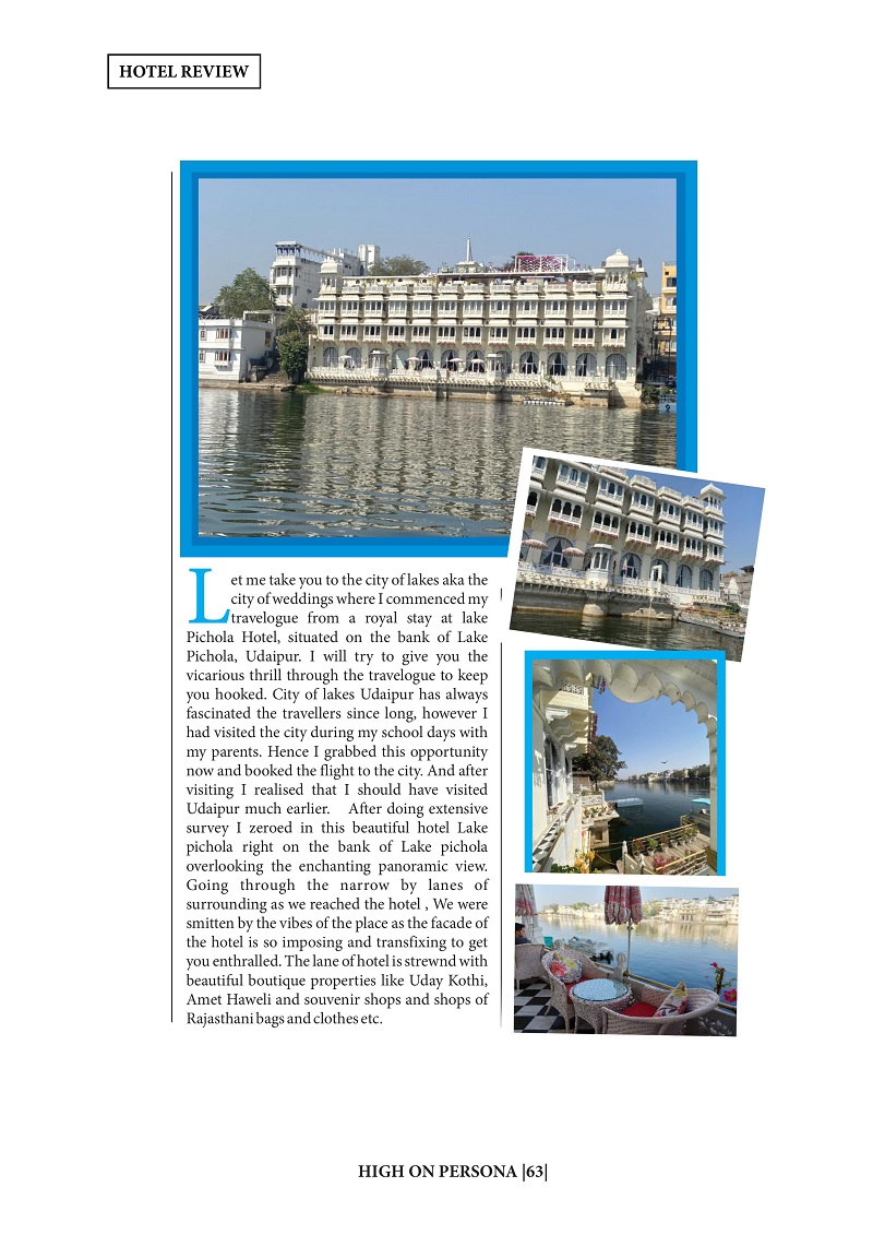 LAKEP PICHOLA HOTEL REVIEW IN HIGH ON PERSONA