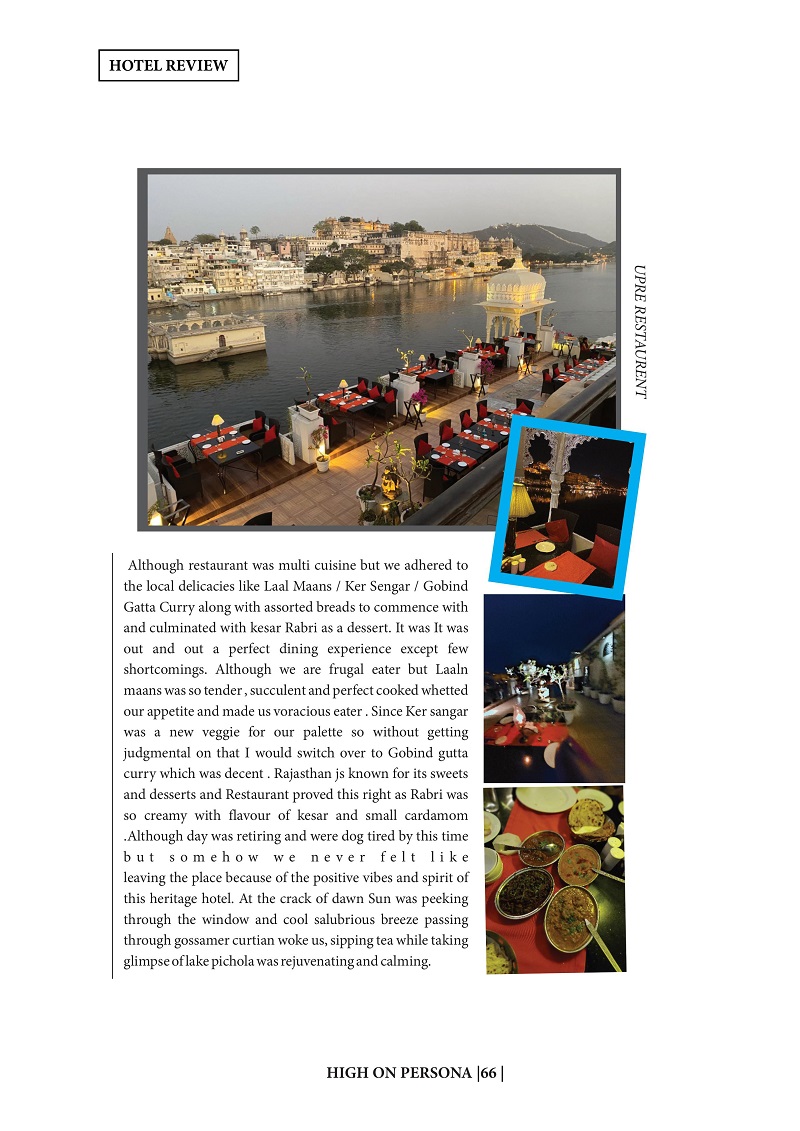 LAKE PICHOLA HOTEL REVIEW IN HIGH ON PERSONA